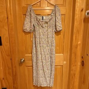 H&M Multicolor Floral Midi Dress